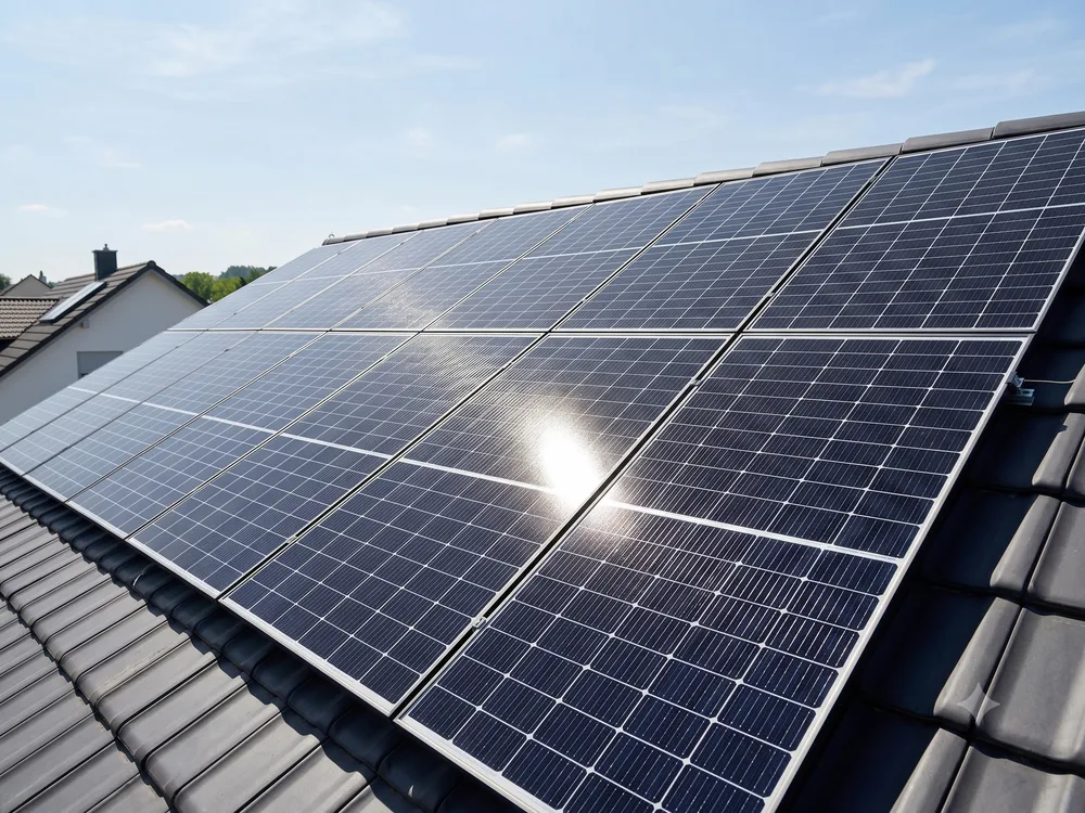 Solarmodule auf einem Dach